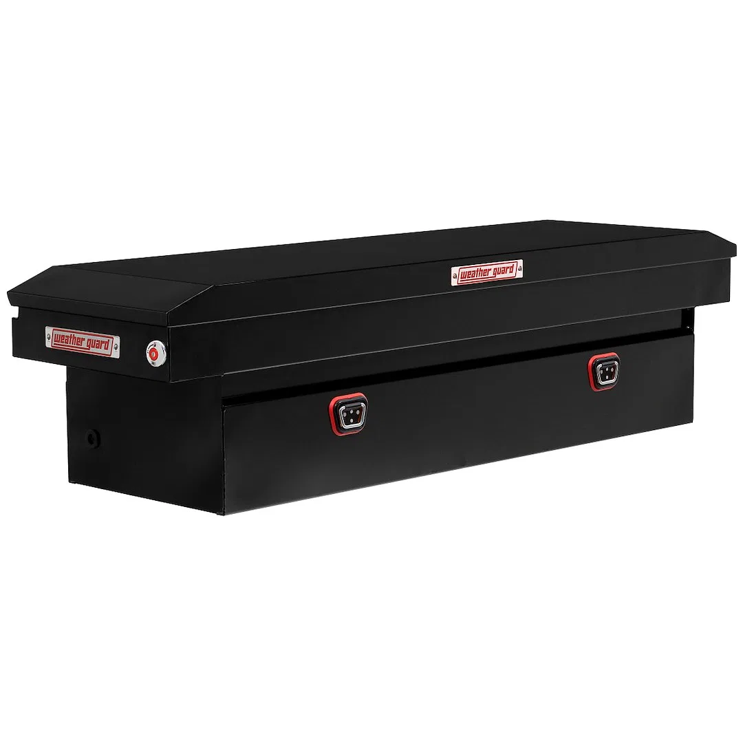 126-5-04 – WEATHERGUARD Tool Box, Crossover Single Lid Powder Coated Gloss Black Steel 20 Inch Length x 72 Inch Width...